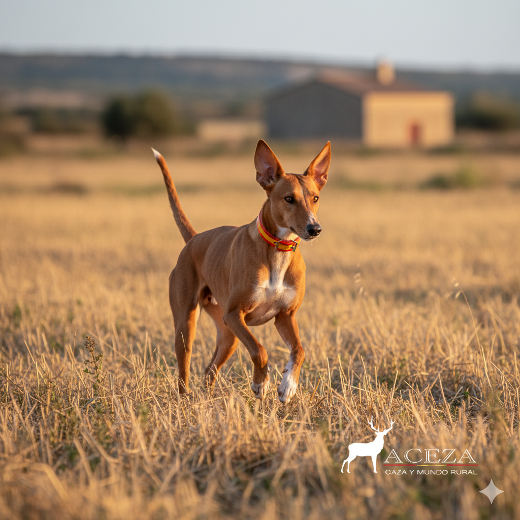 Collar de perro de biothane castizo con bandera de España