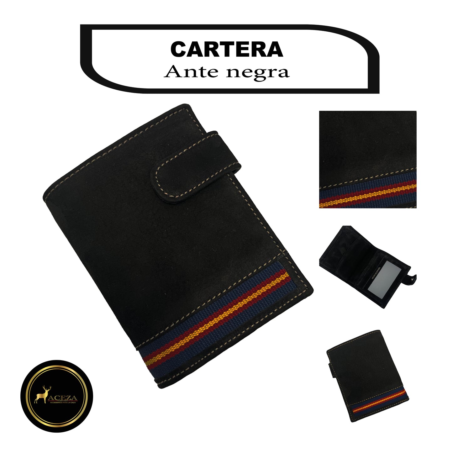 Cartera Ante negra